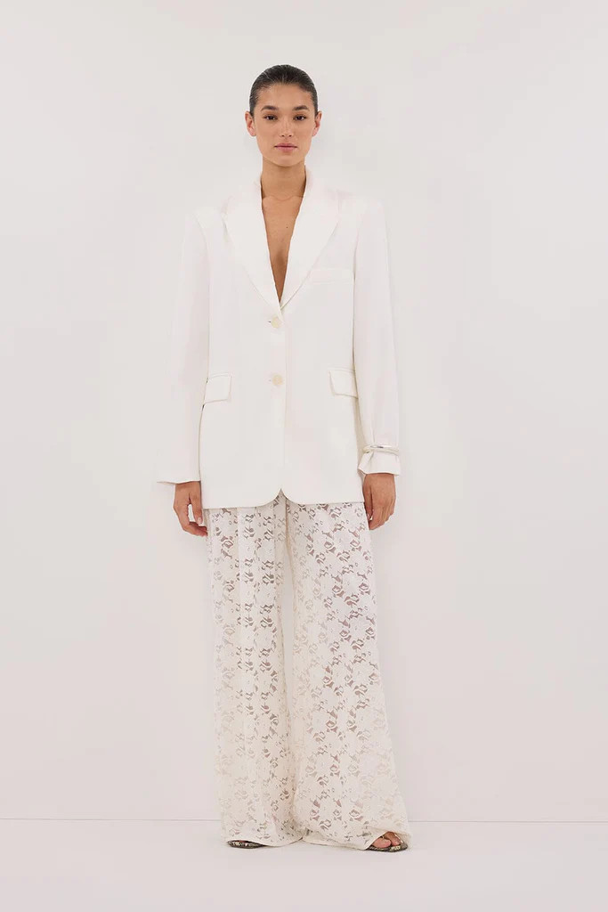 LOULA WHITE LACE PANT | DISSH