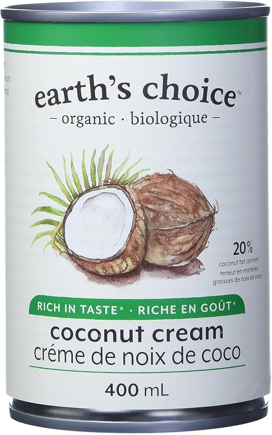 Earth's Choice - Crème de noix de coco bio (20 % de graisse), sans gluten, sans produits laitier... | Amazon (CA)