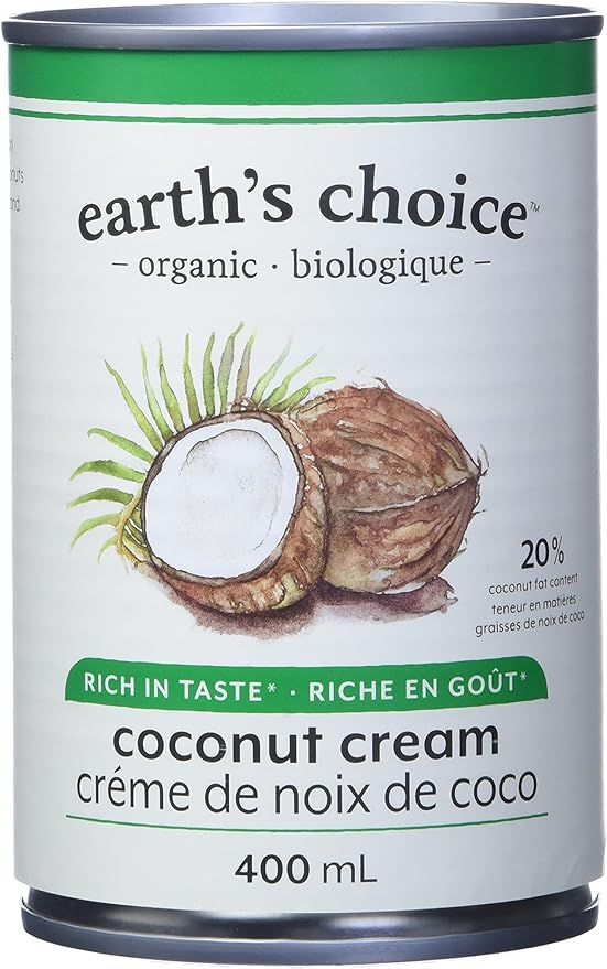Earth's Choice - Crème de noix de coco bio (20 % de graisse), sans gluten, sans produits laitier... | Amazon (CA)