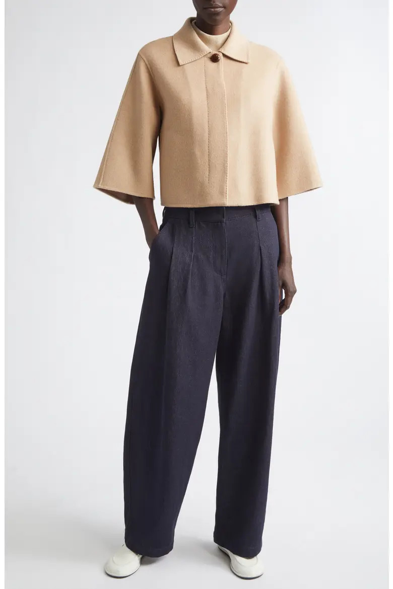 Double Face Wool & Cashmere Crop Jacket (Women) | Nordstrom | Nordstrom
