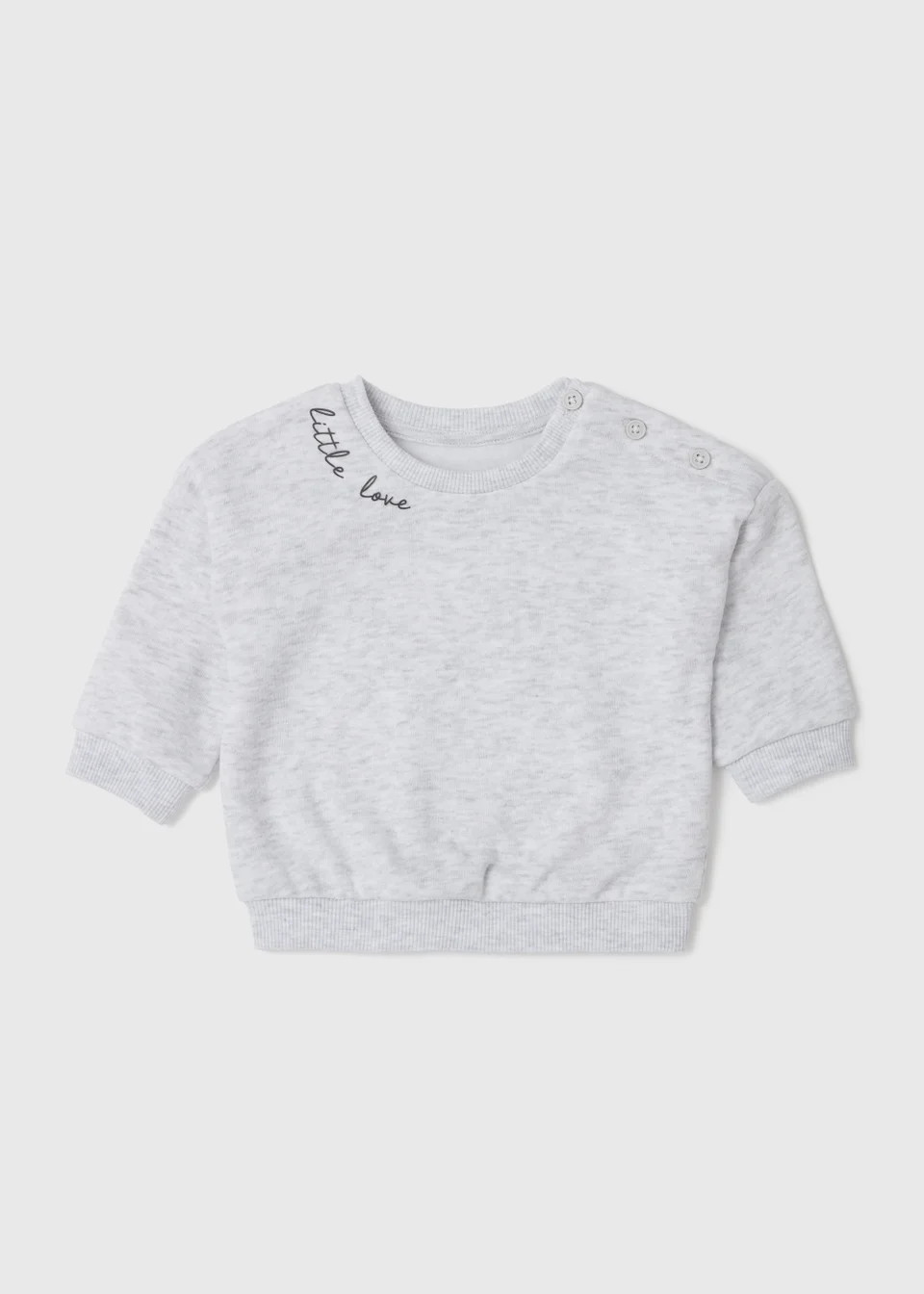 Baby Grey Little Love Sweatshirt (Newborn-23mths) - Newborn | Matalan (UK)