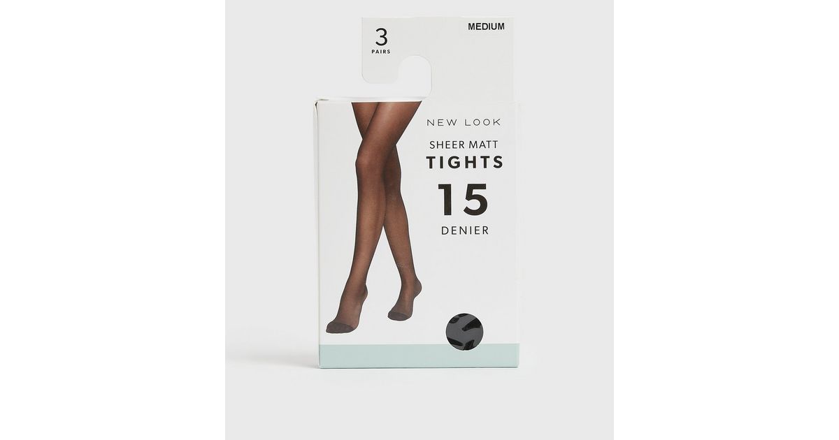 3 Pack Black 15 Denier Sheer Matt Tights
						
						Add to Saved Items
						Remove from Saved ... | New Look (UK)
