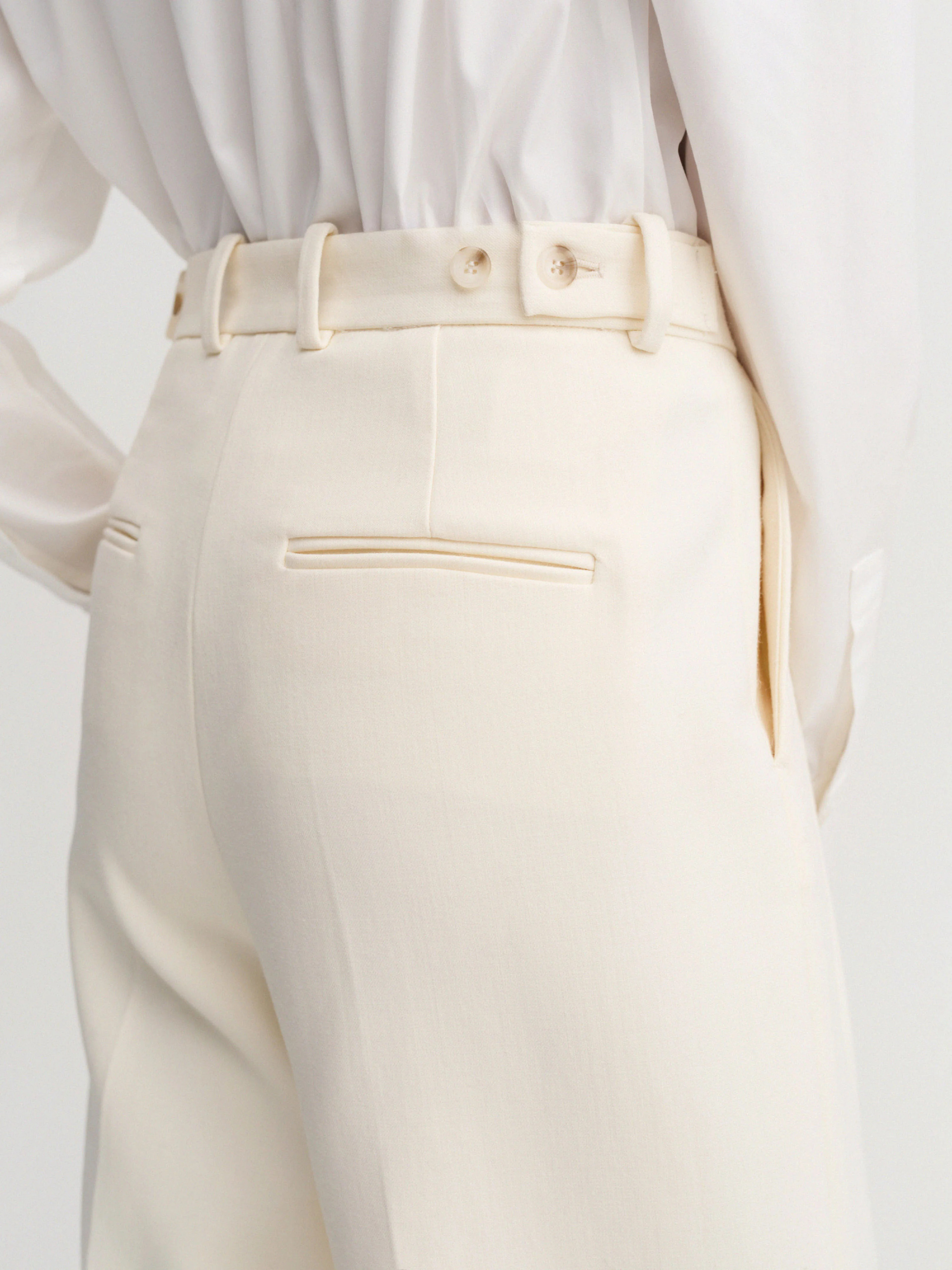 Amel Trousers, cream | Almada Label