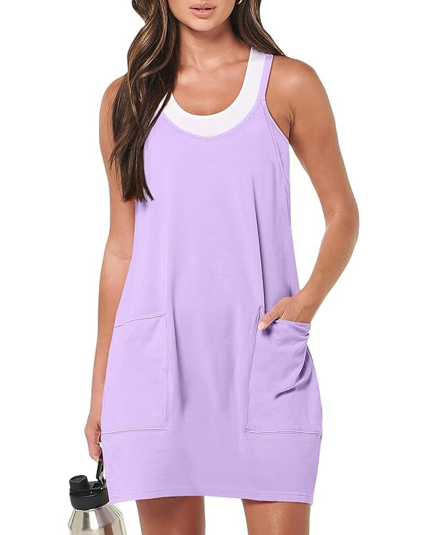 ANRABESS Women 2024 Summer Sleeveless Mini Dress Casual Short Sundress Workout Tennis Athletic On... | Amazon (US)
