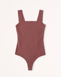 Cotton Seamless Fabric Squareneck Bodysuit | Abercrombie & Fitch (US)