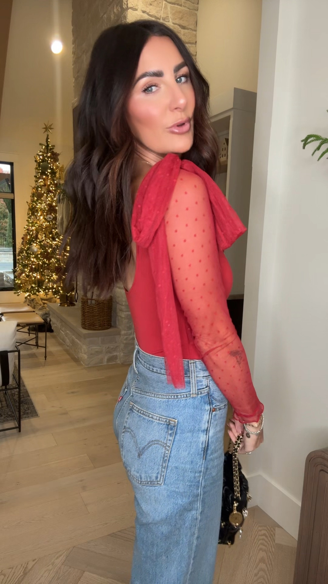 Red bodysuit | holiday look | date night
Size medium for length 

#LTKFindsUnder100 #LTKFindsUnder50 #LTKHoliday