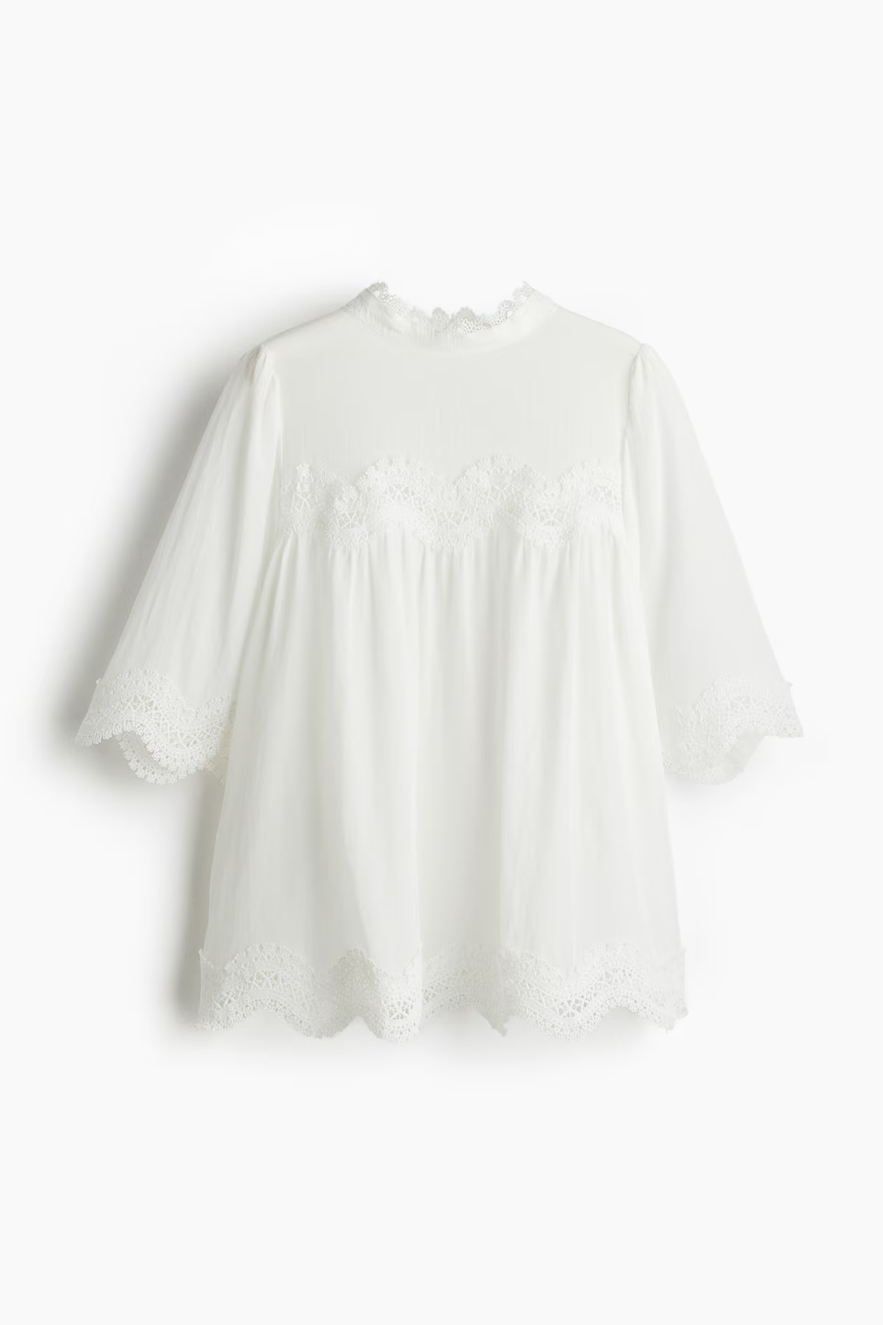 Lace-trimmed blouse | H&M (UK, MY, IN, SG, PH, TW, HK)
