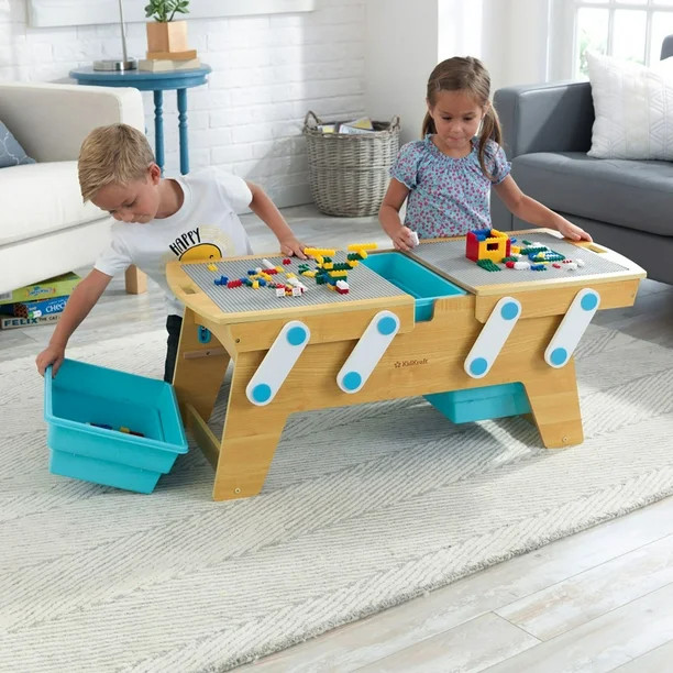 KidKraft Building Bricks Play N' Store Wooden Table | Sam's Club