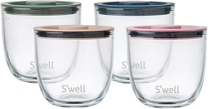 S'well 16oz Glass Prep Bowl Set of 4 For Easy Meal Prep, Vintage Pastels, Made From Durable Tempe... | Amazon (US)