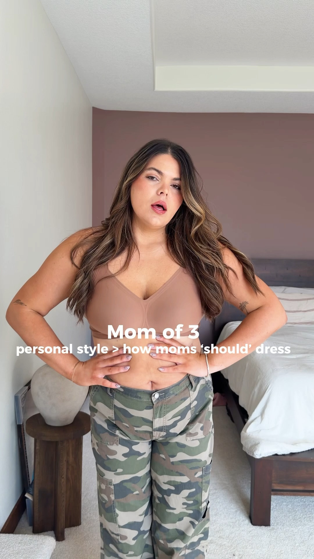 Spring ootd wearing these $16 camo pants from Walmart (large long)! Which outfit was your favorite? one, two, three or four? 

Mom style, size 12, size 14 