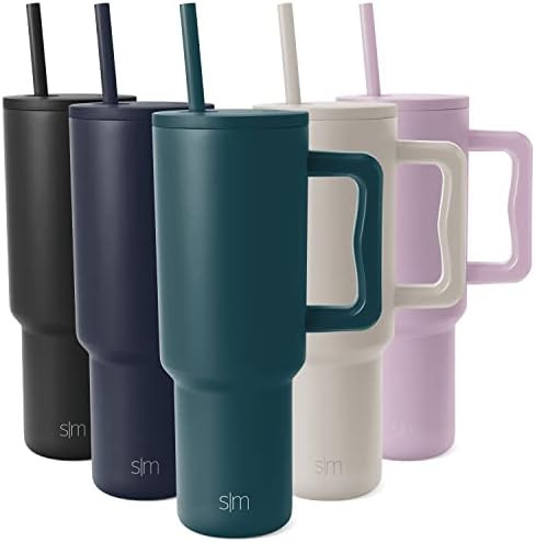 Simple Modern 40 oz Tumbler with Handle and Straw Lid | Insulated Reusable Stainless Steel Water ... | Amazon (US)