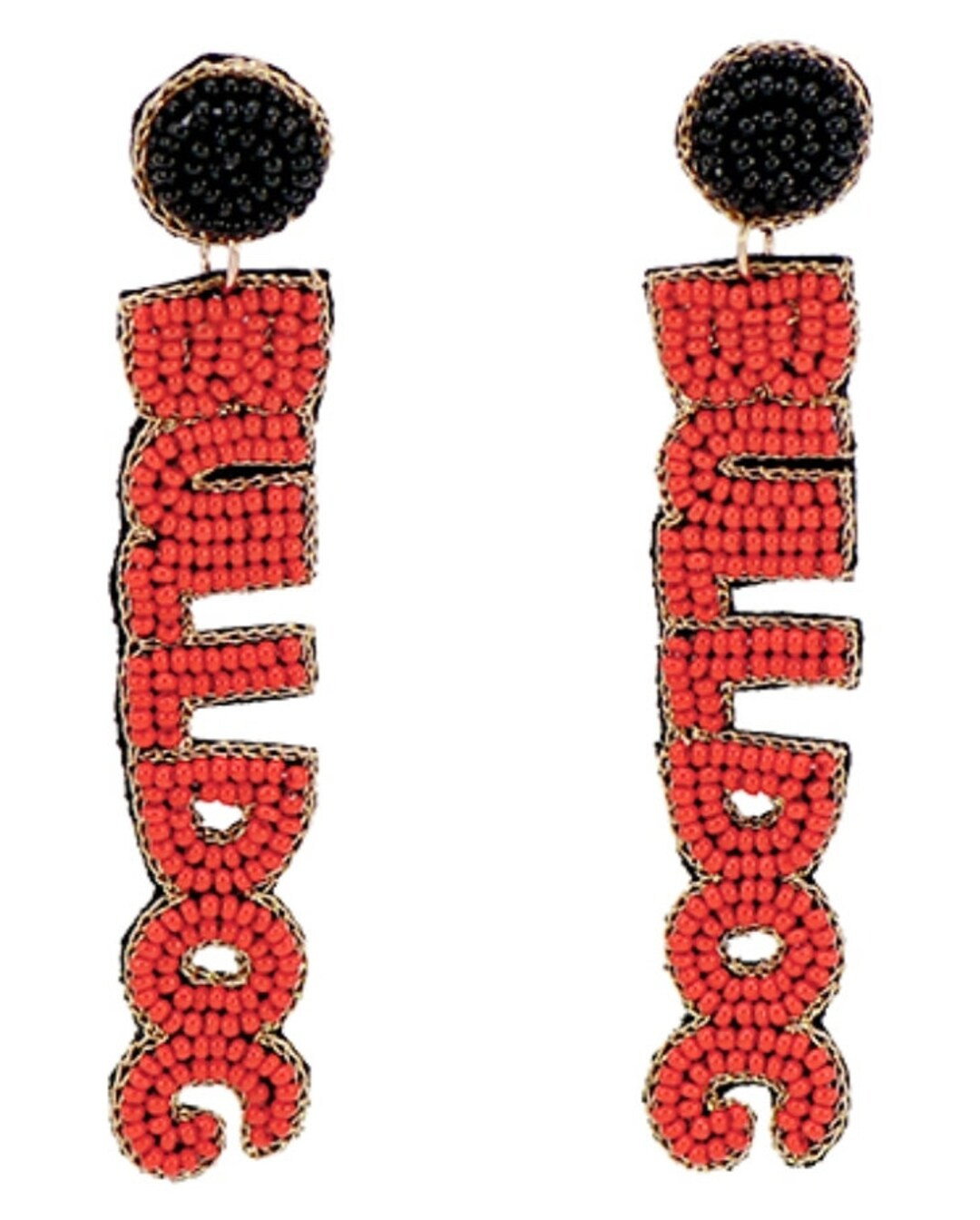 Luxury Beaded Earrings- Bulldogs - Etsy | Etsy (US)