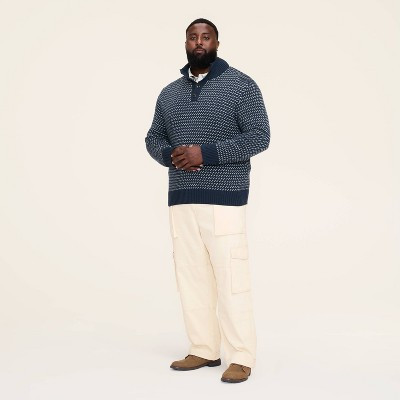 Men's Big Nordic Stitch Pullover Sweater - Woolrich x Target Navy Blue 4XL | Target