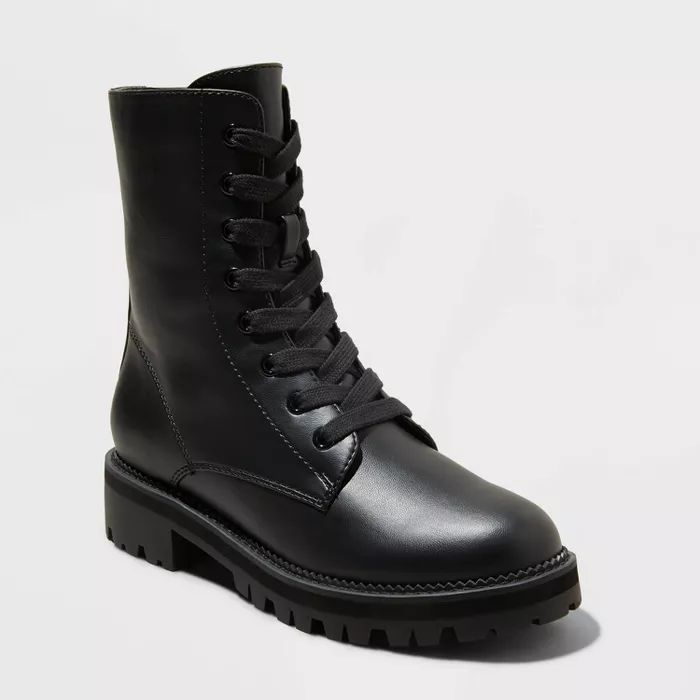 Women's Saylor Lace-Up Combat Boots - A New Day™ | Target