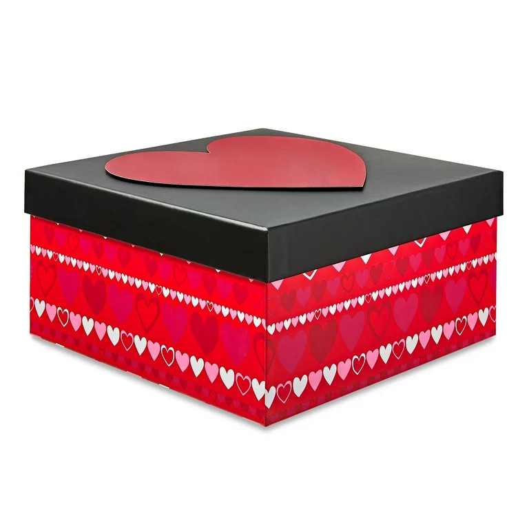 Square Heart Gift Box, Multicolor, 8" x 4" x 8", Valentine's Day by Way To Celebrate | Walmart (US)