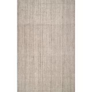 nuLOOM Ashli Solid Jute Off White 9 ft. x 12 ft. Area Rug CLWA01B-860116 | The Home Depot