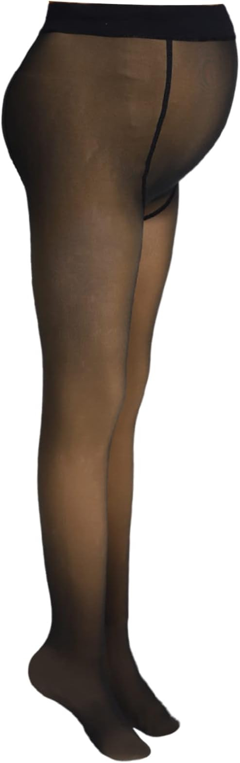 Bonuci Maternity Pantyhose Pregnancy Fleece Lined Tight Women Stretchy Opaque High Waist Legging | Amazon (US)