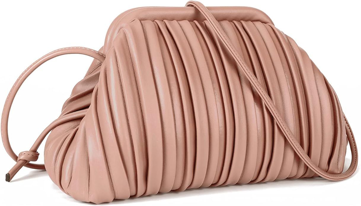 Clutch Purse and Cloud Dumpling Bag,Small Crossbody Bags for Women,Trendy Ruched Shoulder Handbag... | Amazon (US)