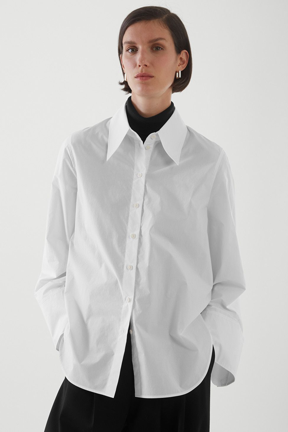 RELAXED-FIT WIDE-SLEEVE SHIRT - WHITE - Shirts - COS | COS (US)
