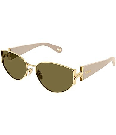 Chloe Women's Marcie 59mm Cat Eye Sunglasses - Shiny Solid Nude Pink/Green | Dillard's