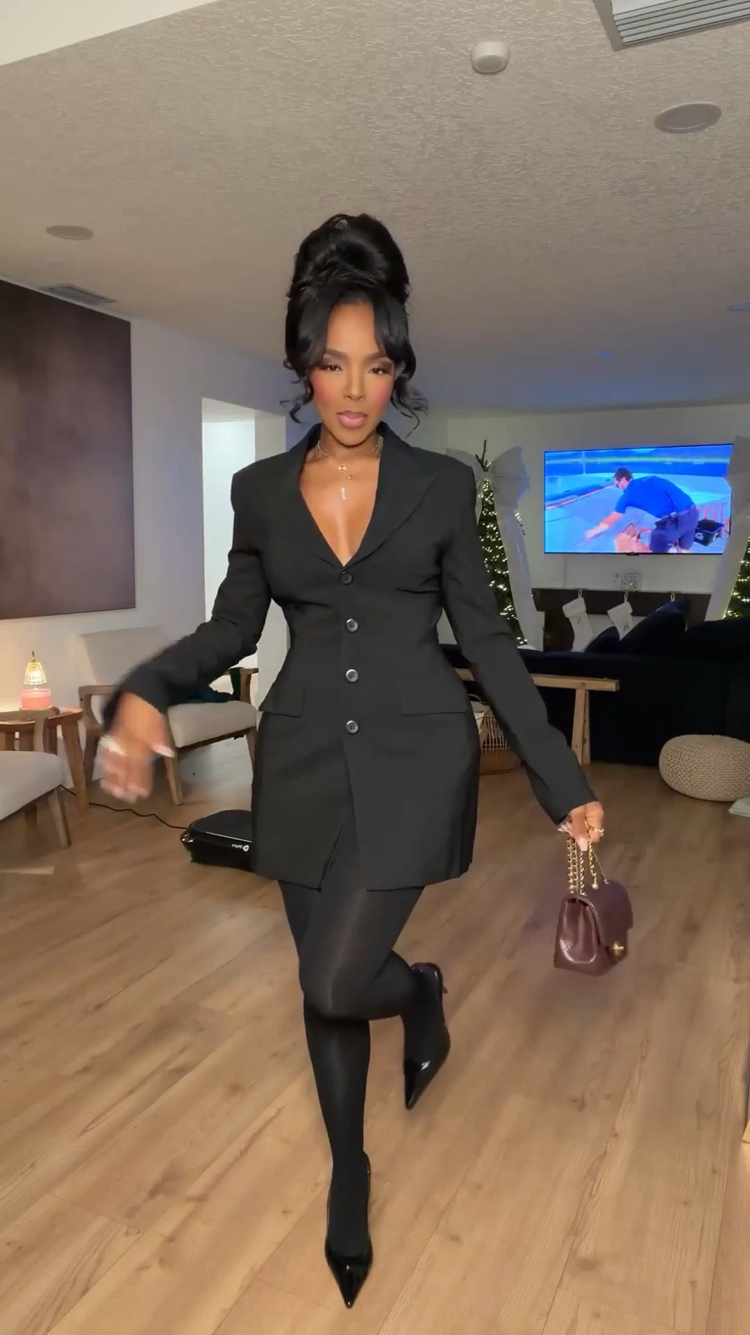 ✨ Sharp Tailoring, Clean Lines, Timeless Black

This structured blazer dress instantly elevates any look with minimal effort. The fitted silhouette and button-front detail make it a true power piece you’ll reach for again and again. Styled with sheer tights and pointed-toe heels for a polished, confident finish that’s perfect for a night out.

Perfect for:
• Date night
• Dinner plans
• Girls’ night out
• Elevated city looks

📏 Sizing & Fit:
Wearing size Small
Height: 5’4”
Weight: 138 lbs
Bust: 34D
Waist: 27”
Hips: 40”

This is one of those investment staples you can style multiple ways — dress it up with heels or edge it up with boots so the cost per wear keeps dropping over time. Save this post for when you need a go-to date-night outfit that always works.

Black blazer dress, tailored blazer outfit, chic black mini dress, structured blazer look, elevated date-night outfit, classic black outfit ideas, versatile wardrobe staple.

Follow me on Instagram and YouTube @kirasfashionfinds

#LTKootd #LTKgrwm #LTKPetite