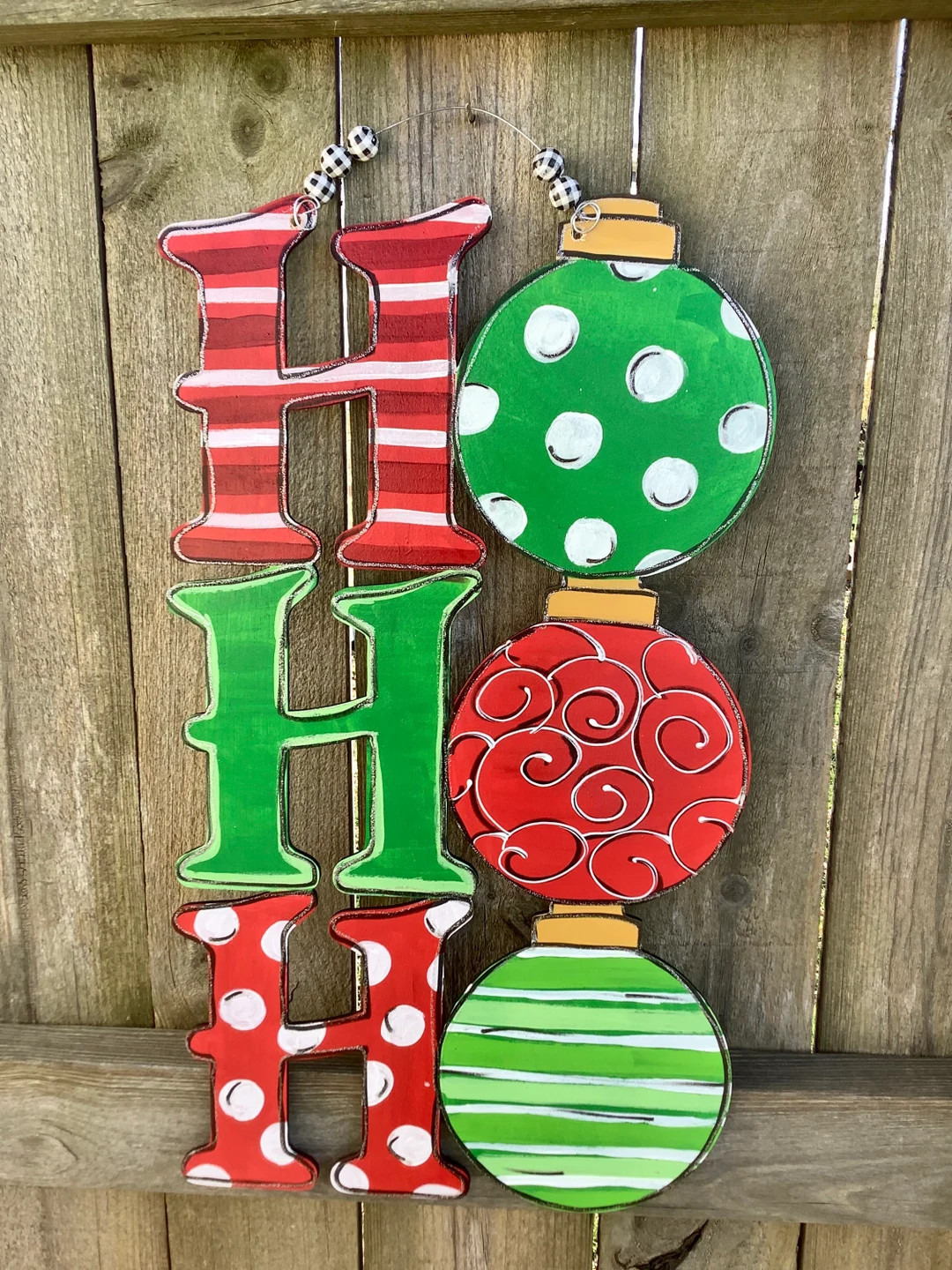 Ho Ho Ho. Door Hanger | Christmas Door Hanger | Ready to Ship | Merry Christmas | Winter Decor | ... | Etsy (US)
