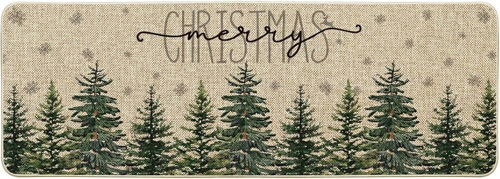 Artoid Mode Pine Trees Snowflakes Merry Christmas Doormat, Winter Home Decor Low-Profile Door Mat... | Amazon (CA)