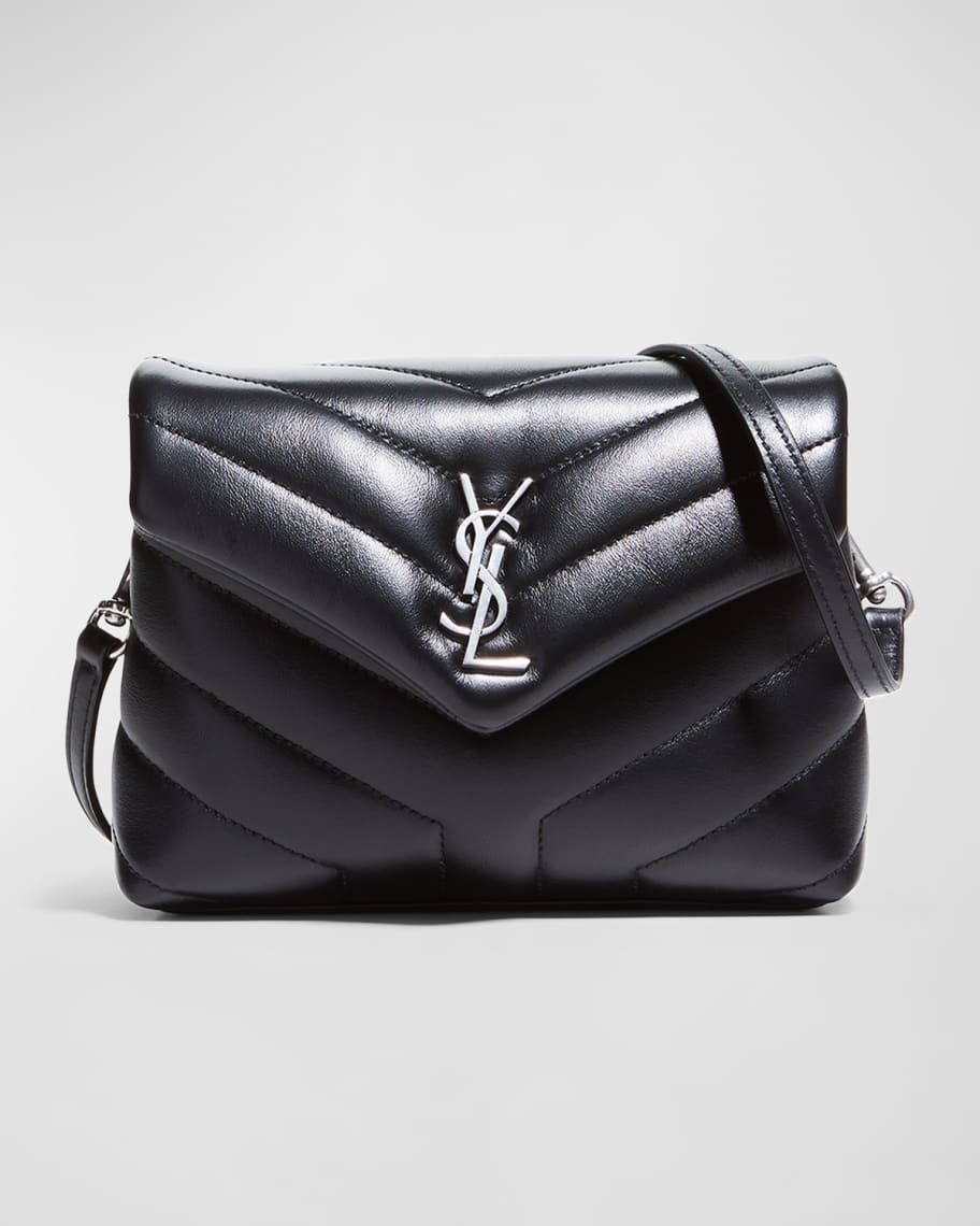 Saint Laurent Loulou Toy Matelasse Calfskin V-Flap Crossbody Bag | Neiman Marcus