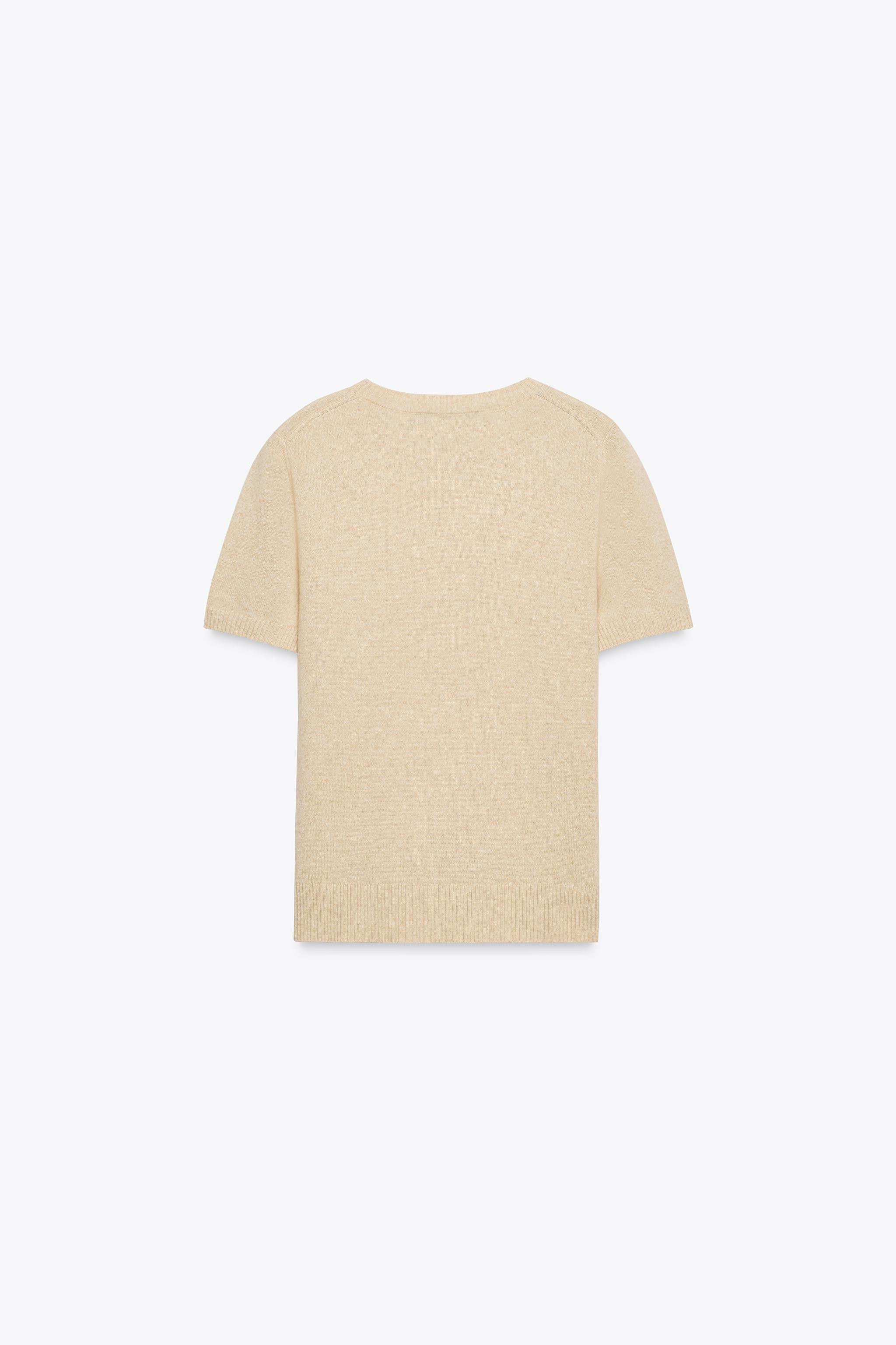100% CASHMERE SHORT SLEEVE JUMPER | Zara UK