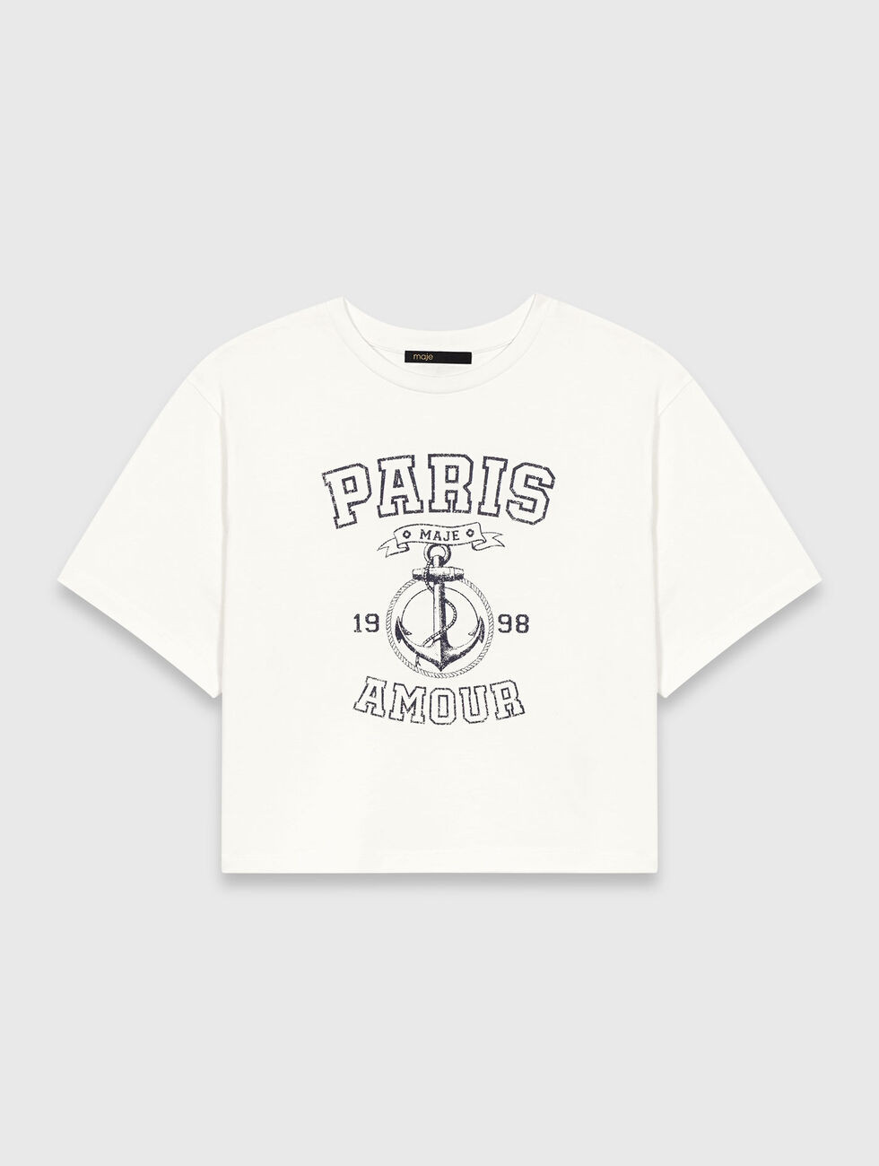Sailor-print T-shirt White for Women | Maje | Maje EU