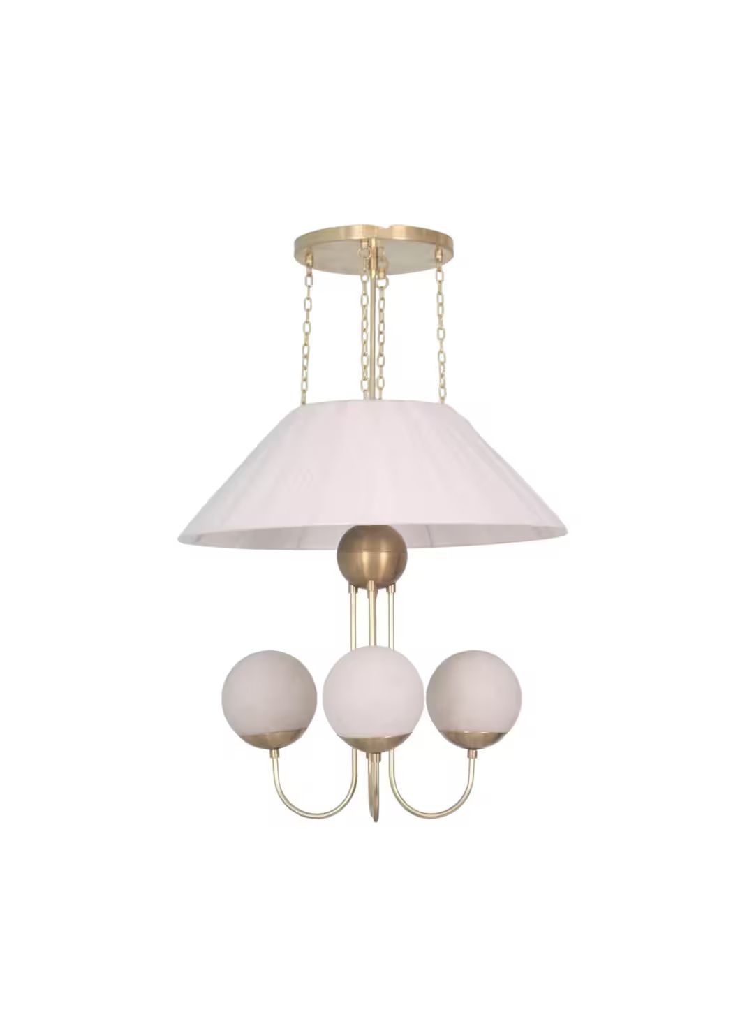 4 Light Globe Art Deco Raw Brass chandelier light Fixture | Etsy (US)