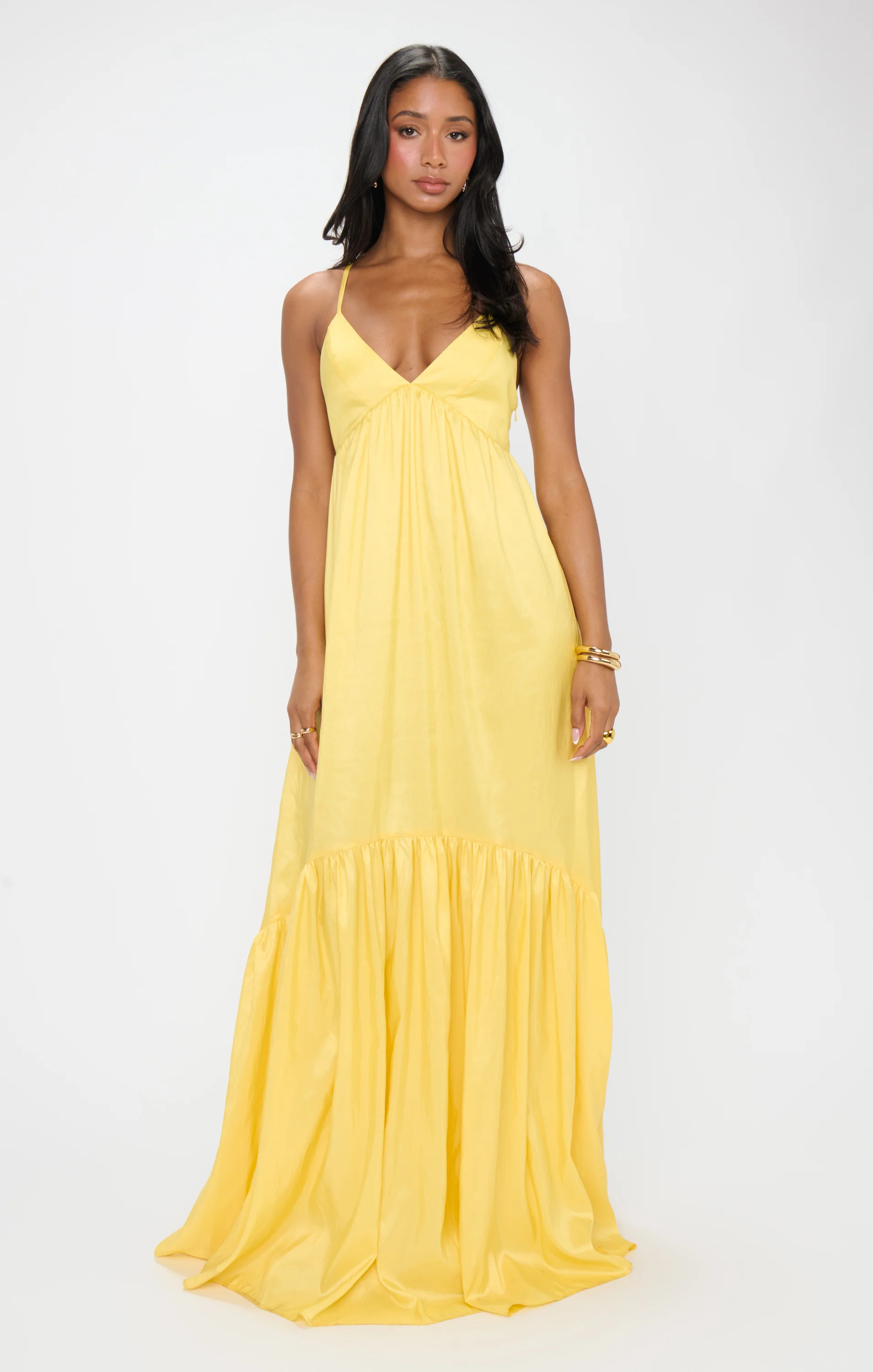 Corrine Maxi Dress ~ Yellow Light Taffeta | Show Me Your Mumu