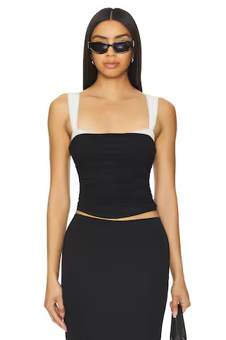 Free People 2 Tone Tank in Black Combo from Revolve.com | Revolve Clothing (Global)