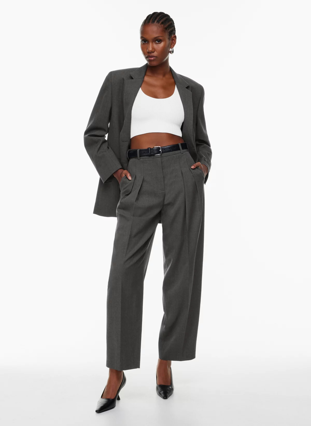 SCULPT KNIT SCOOPNECK CROPPED TANK | Aritzia