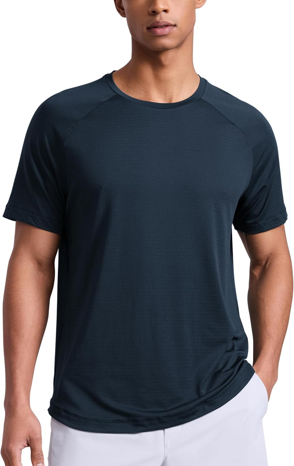 CRZ YOGA Breathable Texture Crewneck T-Shirts | Amazon (US)
