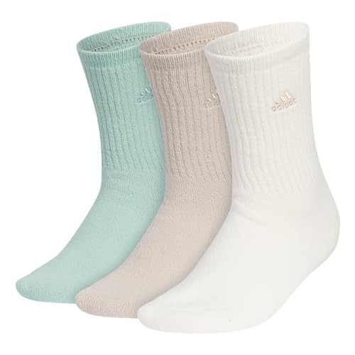 adidas Women's Super Soft Cushioned Comfort Cozy Crew Socks (3-Pair) | Amazon (US)