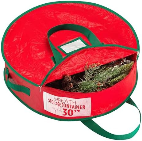 Handy Laundry Christmas Wreath Storage Bag - Durable, Tarp Material, Zipper, Sturdy Carry Handles... | Amazon (US)