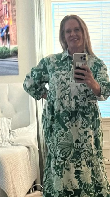 This tiered dress is so very comfy and the bright colors are great!
It is so comfortable and can be dressy when needed or paired with sneakers for a more informal look.
Comes in petite, standard & adaptive styles!