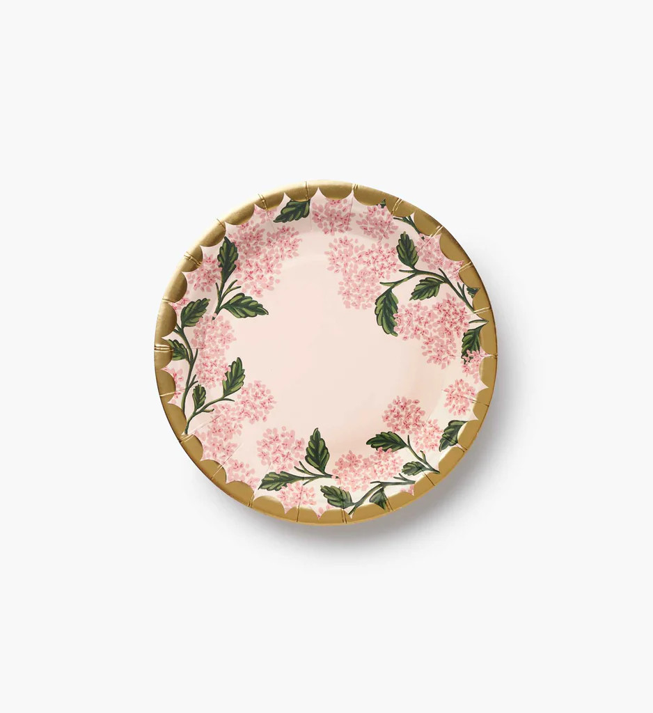 Small Paper Plates - Pink Hydrangea | Rifle Paper Co.