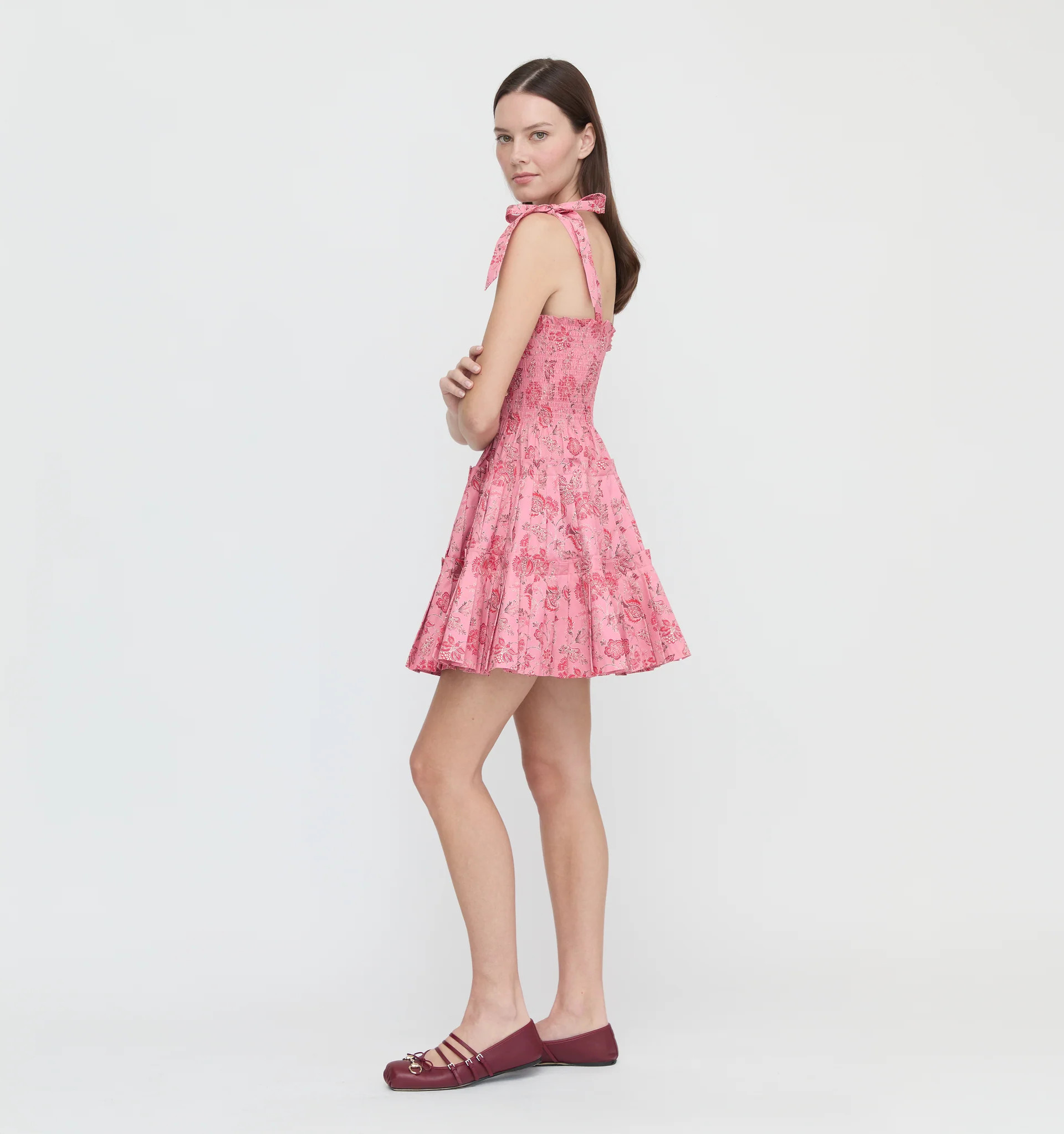 The Ribbon Charlotte Nap Dress - Pink Pimlico Floral | Hill House Home US