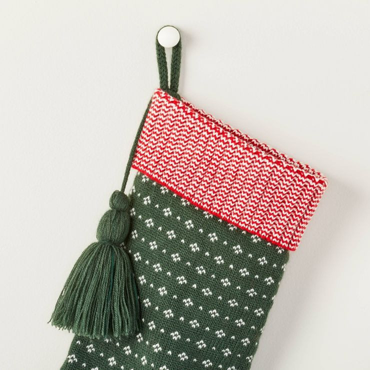 Sweater Fleck Jacquard Knit Christmas Stocking - Hearth & Hand™ with Magnolia | Target