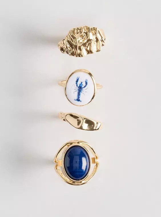 Nautical Ring Set in Gold | Torrid (US & Canada)