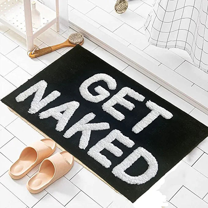Amazon.com: Zeeinx Get Naked Bath Mat Cute Bathroom Rugs Non Slip Microfiber Absorbent Bath Rugs ... | Amazon (US)
