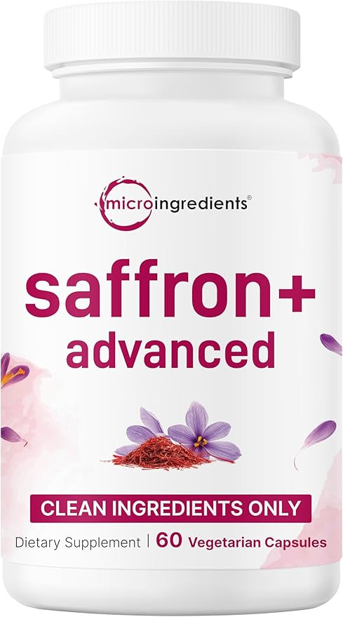 Micro Ingredients Saffron+ Advanced Supplements, 60 Veggie Capsules – 10-in-1 with Saffron Extr... | Amazon (US)