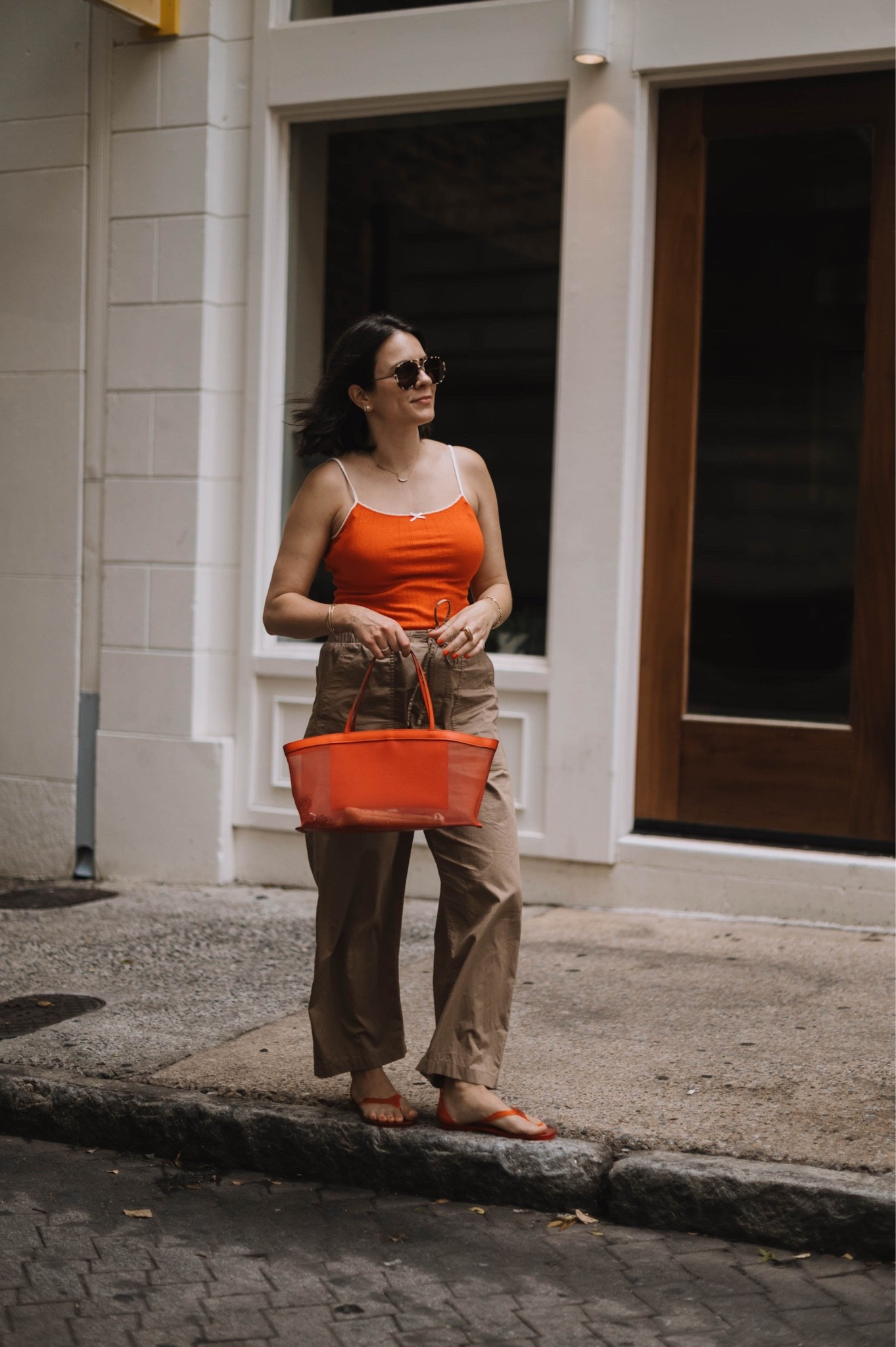 Red tank with pull on @buckmason pants

#LTKSeasonal #LTKootd