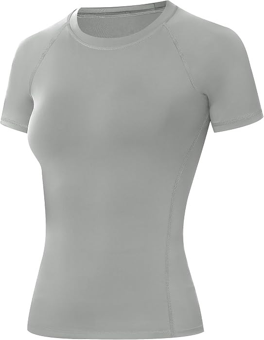 Runhit Compression Shirt Women Short Sleeve Workout Tops Athletic Gym Moisture Wicking T-Shirt Ru... | Amazon (US)