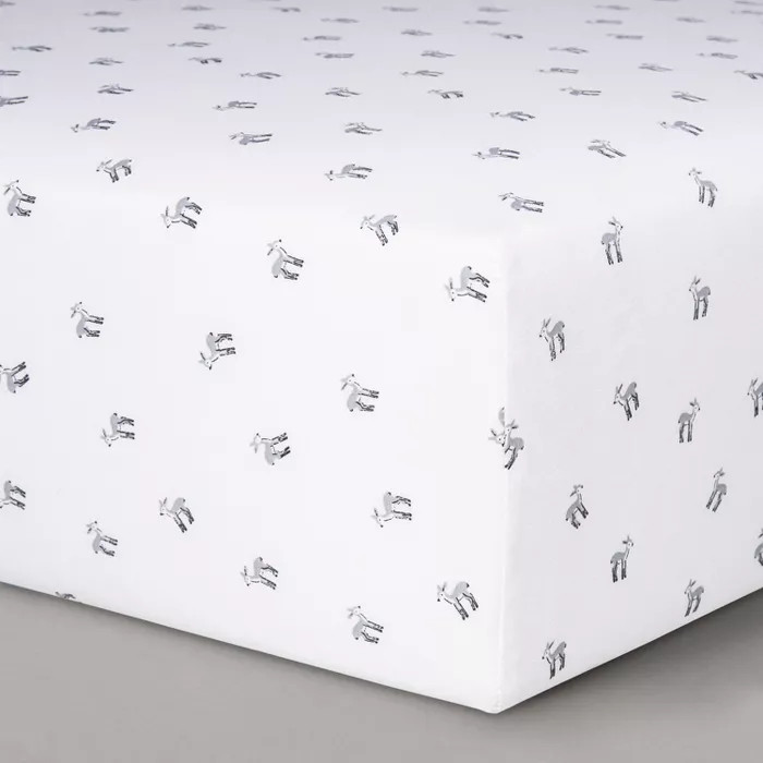 Fitted Crib Sheet Deer - Cloud Island™ | Target