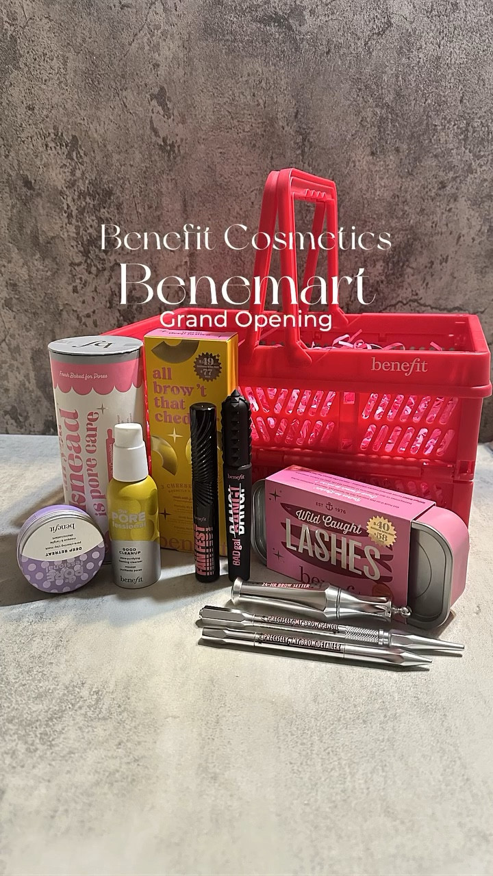 The Benemart Is Open For Beauty!🛒🛍️💗✨🎁

Meet the new drops on the block from makeup to Pore Care and everything in between. Discover these limited-edition sets that are so good, that you’ll want to keep them for yourself (and if you do, we get it).

What is in my cute pink basket?
Holiday sets filled with bestsellers & fan-favorites!  You can check that off your list at @benefitcosmetics

💗WILD CAUGHT LASHES GIFT SET
2 Piece Set Including a Full-size fanning & volumizing mascara and volumizing mascara

💗ALL YOU KNEAD IS PORE CARE GIFT SET
2 Piece Set Featuring Minis of foaming cleanser & clay mask

💗ALL BROW THAT CHEDDAR
Full-size brow defining pencil, brow setting gel & detailing brow pencil

‘Tis the season to gift all the glam💫✨
Check out the new limited edition gift sets!🎁
🛍️Available at @ultabeauty and @sephora 

Comment SHOP to receive a DM of these products! 
#BenefitClubPink #BenefitPartner
#benefitcosmetics