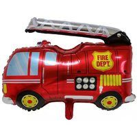 32"" Firetruck Balloon - Firemen Birthday Party Transportation Foil Boy Fire Truck Fireman | Etsy (US)