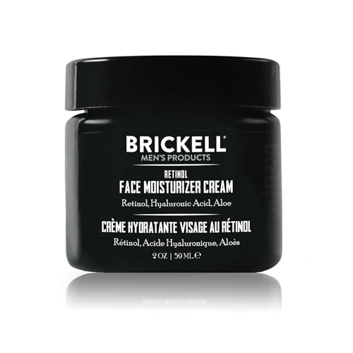 Brickell Men's Retinol Face Moisturizer Cream For Men, Anti-Wrinkle Face Night Cream with Retinol, Hyaluronic Acid, and Vitamin E To Reduce Fine Lines and Even Skin Tone, Fragrance-Free, 2 Ounce | Amazon (US)